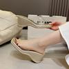 Women's Sandalshigh Heels Slippers  Flip Flops Summer Shoes Pumps Sandalias Transparent Slides Mujer