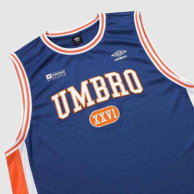 UMBRO Chant Mesh Graphic Logo Sleeveless T-Shirt Navy Ur324Csl72 (Type A)