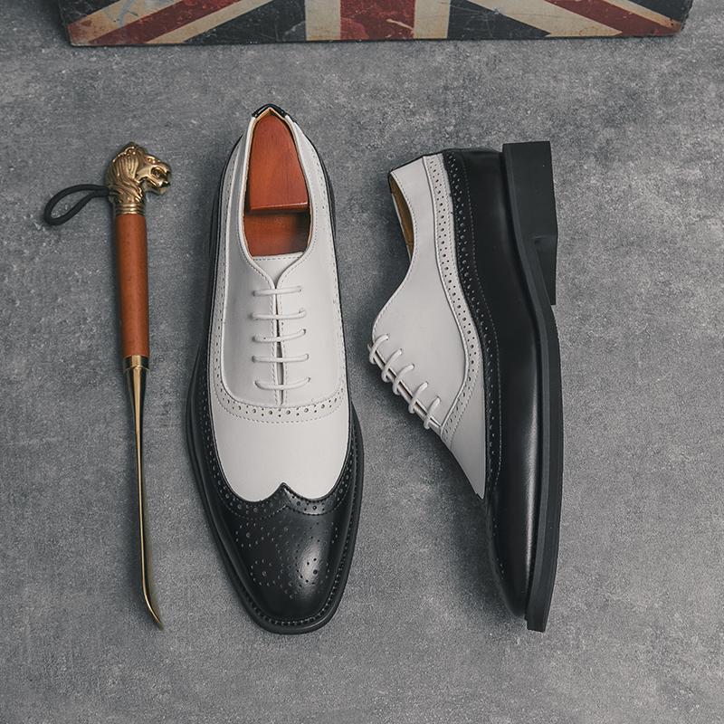 Весенние черные белые кожаные туфли для мужчин Высококачественные свадебные туфли для вечеринок Деловые офисные туфли-лоферы для мужчин Роскошные дизайнерские туфли