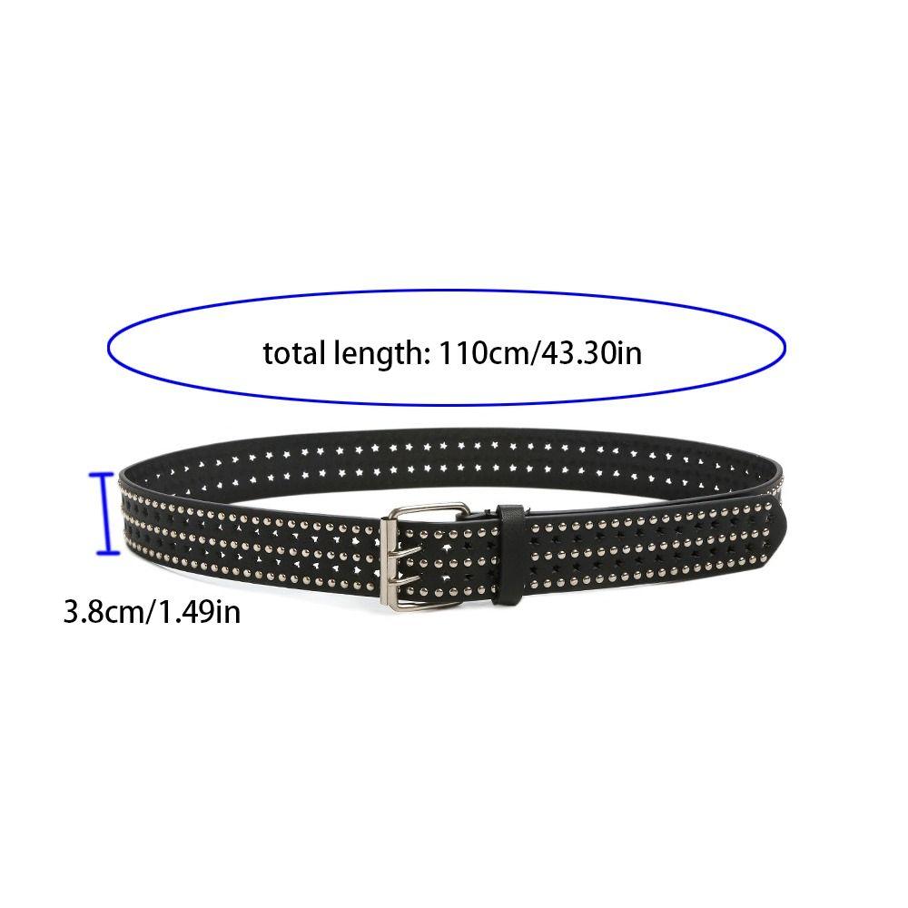 Hole Double Grommet Hole Rivet Y2K Style Belts Men Waist Belts Women Waist Belts Korean Waistbands