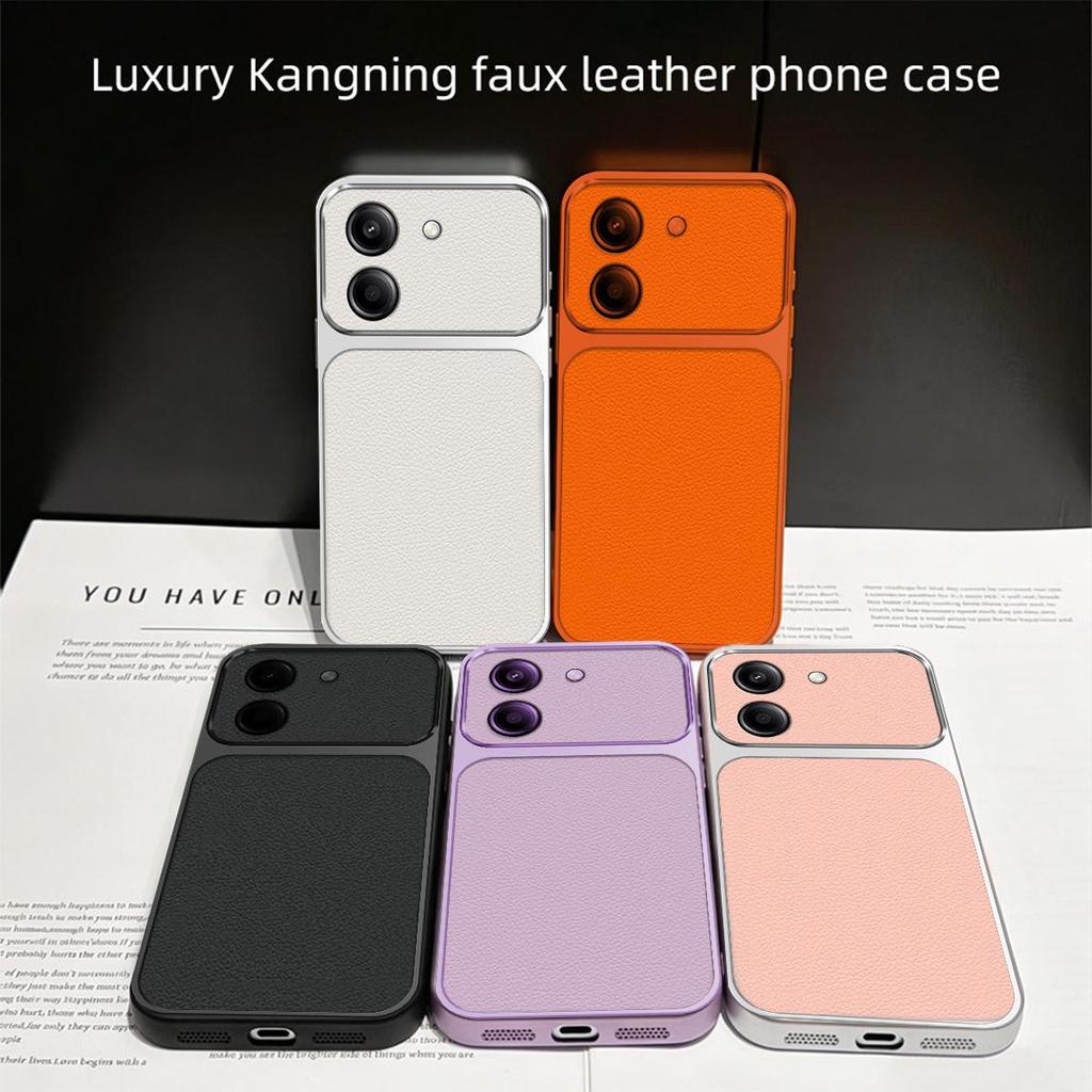 Роскошный чехол из искусственной кожи для телефона Xiaomi POCO X8 Pro с защитной крышкой для большого окна камеры