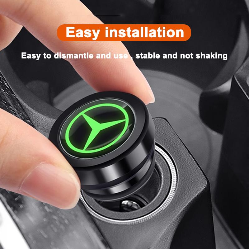 For Mercedes Benz Car Cigarette Lighter Cover Dustproof Metal Waterproof Anti Protector Cover Cap For Mercedes Benz AMG GLA GLC GLS GLB GLE EQS