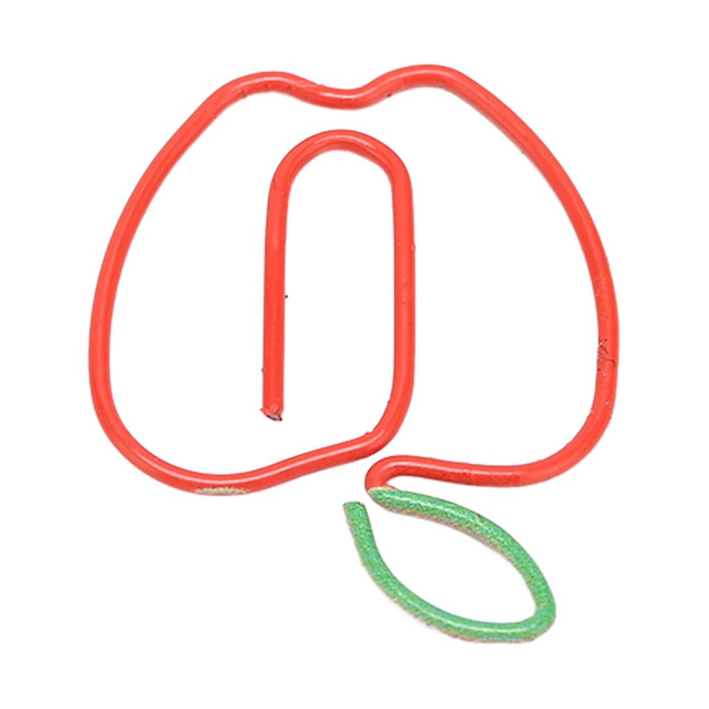 100 шт. милые скрепки для бумаги с антикоррозионным покрытием, предотвращающим скольжение, декоративные скрепки в форме фруктов для