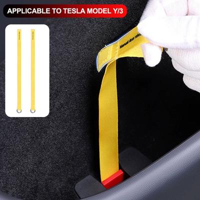 2 шт. Автомобильная веревка для аварийного открывания задней двери для Tesla Model 3 Y Highland Juniper 2021-2025 Автоаксессуары