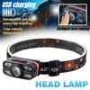 6 Lighting Modes USB Rechargeable LED Headlamp Portable Light with Built In Battery Fishing Head Torch Outdoor Camping Lantern