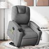 VidaXL Reclining Massage Armchair Dark Grey Fabric 3204381