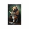 Funny Nice Animal Art Posters Animal Dog Cat Wall Art Prints Fun Bath Wall Decoration Canvas Painting Modern Toilet Decoration