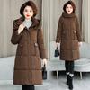 Cotton-padded Coat Long Style Over Knee Winter Clothing New Middle-aged and Elderly Women's Cotton Coat Thickened Cotton Jacket