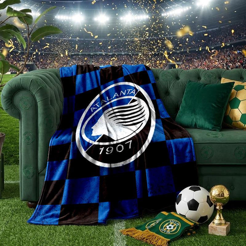 Football Atalanta League Blanket Lightweight Ideal Bedding Blanket Perfect for Travel, Camping, Living Rooms, Offices, Sofas, Fan Christmas gift