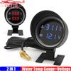 ZMFJH Синий Красный Светодиодный Двойной Цифровой Датчик Мигающий Предупреждение 2-в-1 Температура Воды+Вольтметр с Датчиком 1/8NPT Держатель для Автомобиля Грузовика