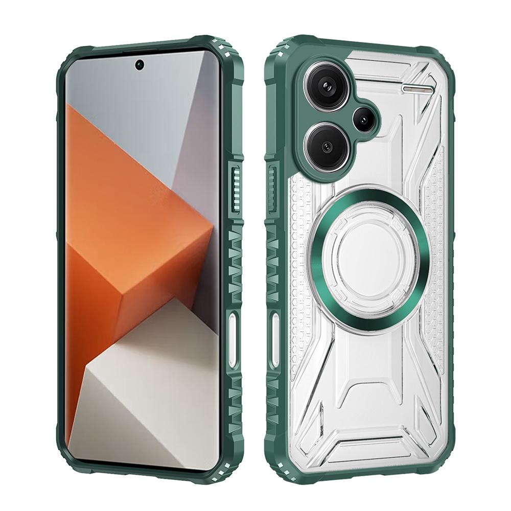 KEYSION Прозрачный магнитный чехол для Redmi Note 13 Pro 4G 13 Pro+5G Ударопрочная задняя крышка для телефона для Xiaomi POCO X6 5G M6 Pro 4G