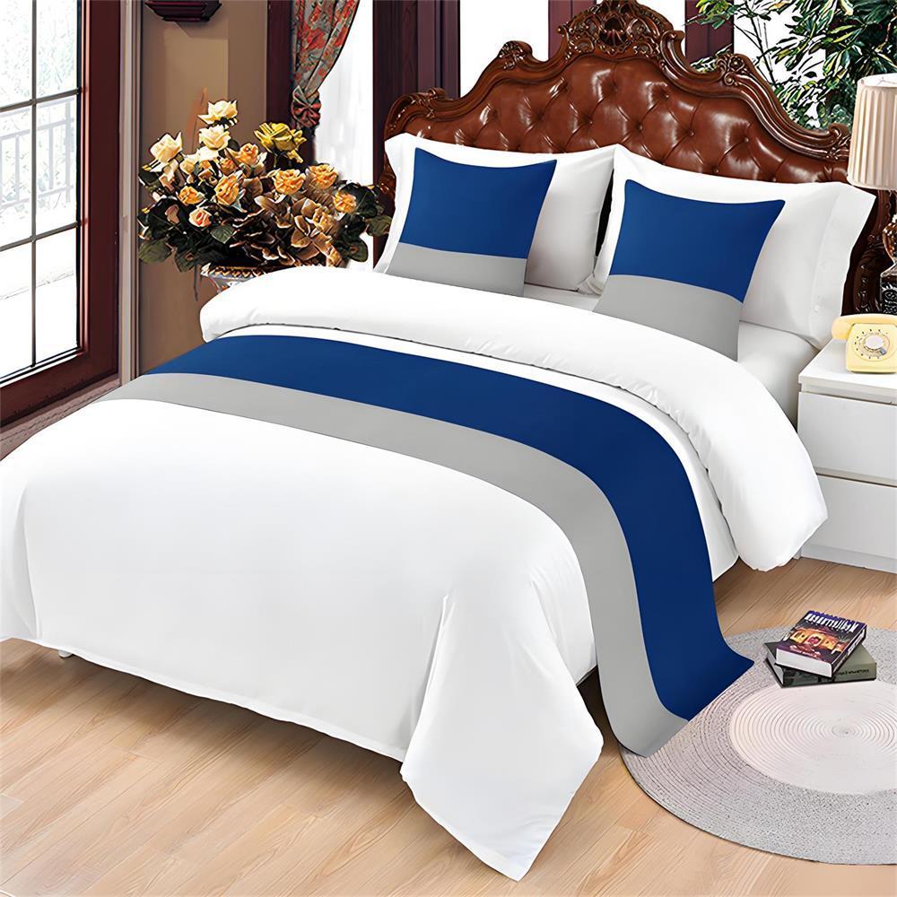 Полотенце на конец кровати в китайском стиле, Полотенце для прикроватной тумбочки, Однотонная дорожка на кровать, Домашний декор