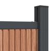 Fence Panel Brown 353 x 186 cm WPC