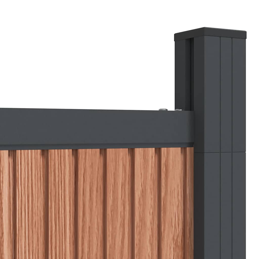 Fence Panel Brown 353 x 186 cm WPC
