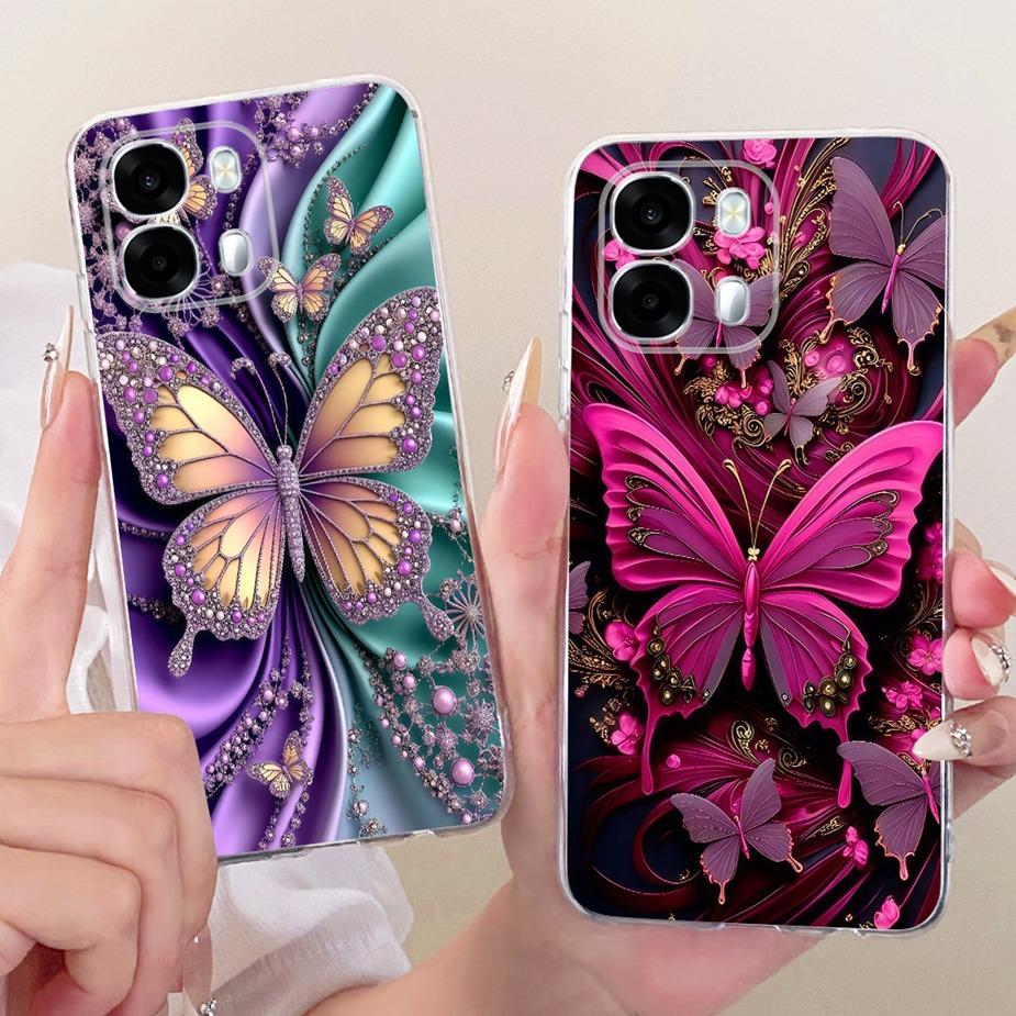 For Oppo A6s 5G Case CPH2789 Luxury Butterfly Painted Cover Soft Slim Phone Case For Oppo A6s 4G CPH2815 A 6s OppoA6s Funda Bags