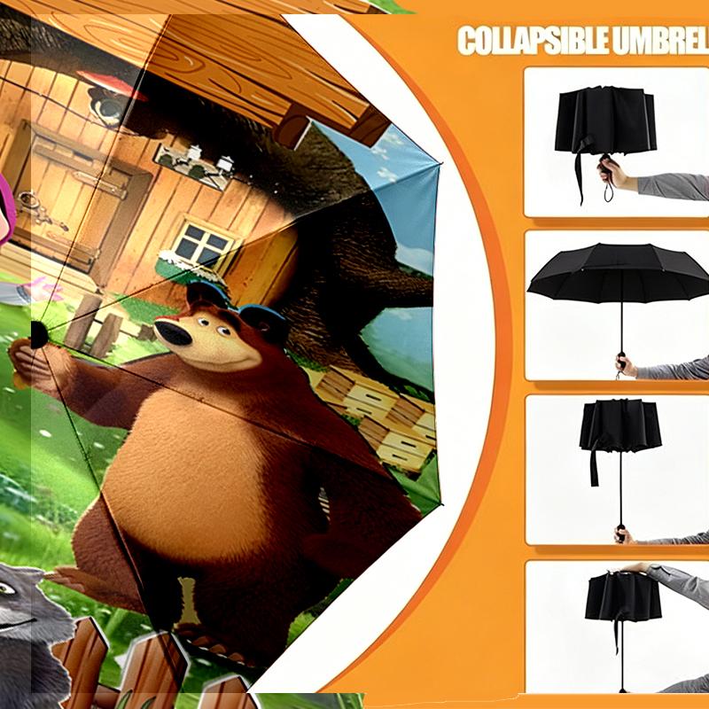 cartoon animation Print Umbrella Automatic Opening/ Closing - Portable Foldable Design - Daily use for Travel/Outdoor - Gift for Birthday