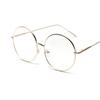 Oversized Round Metal Anti Blue Light Woman Reading Glasses Men Clear Lens Vintage Eyeglasses Presbyopia Large Computer Goggles