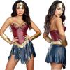 Костюм Чудо-женщины для взрослых женщин DC Comics Костюм супергероя Хэллоуин Косплей Вечеринка Наряд Полный комплект