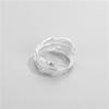 Xiaomi Hot Sale Atmosphere Personality BFCLUB  Silver Color Jewelry High-quality Feather Female Leaf Simple Opening Rings