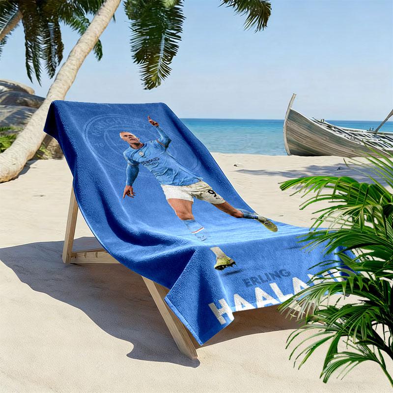 Erling Haaland Vibes Beach Towel, Large Soft Quick Dry Towel for Beach Camping Swimming