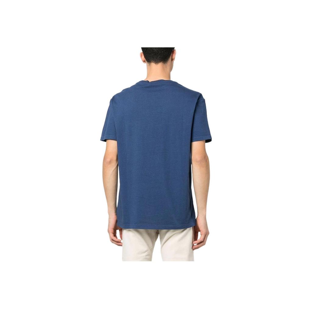 Polo Ralph Lauren Ss23 Solid Color Logo Embroidered Crew Neck Short Sleeve T-Shirt Men T-Shirts Gem-Blue 710835756-006