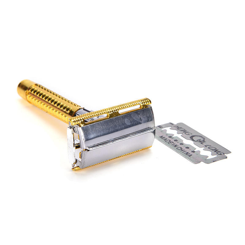 1Pc Traditional Style Safety Razor With Blade Provides Very Close Shave