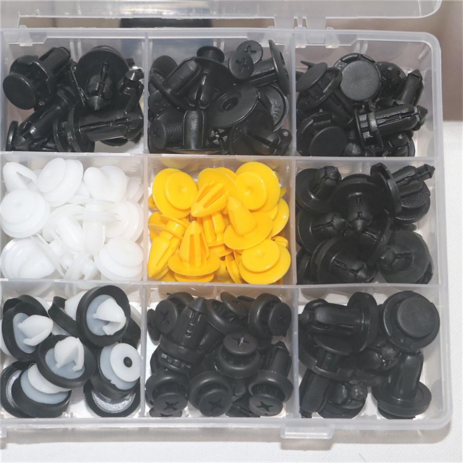 150Pcs Car Door Panels Bumper Cover Fender Automotive Plastic Fasteners Boxed Kit Auto Fastener Clips Set Auto Fasteners