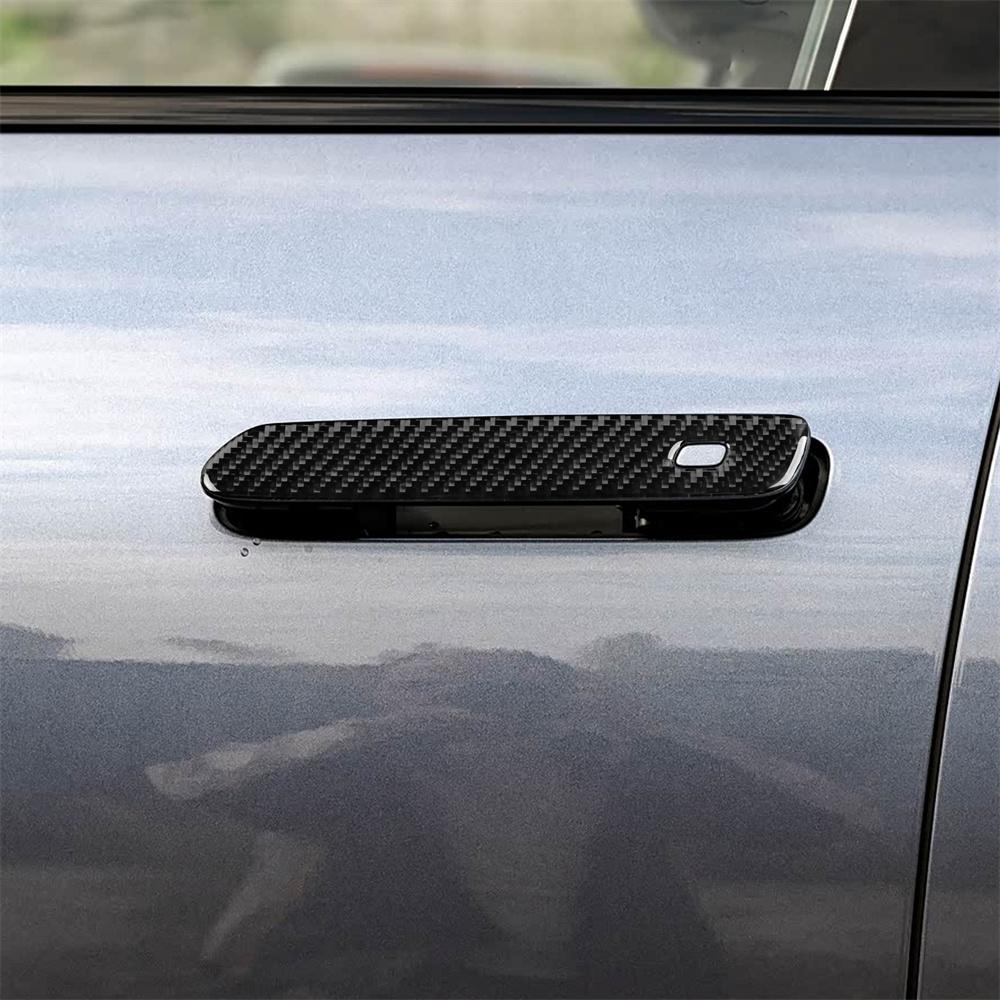 4pcs Carbon Fiber Car Door Handle Stickers For BYD Seal 22-25