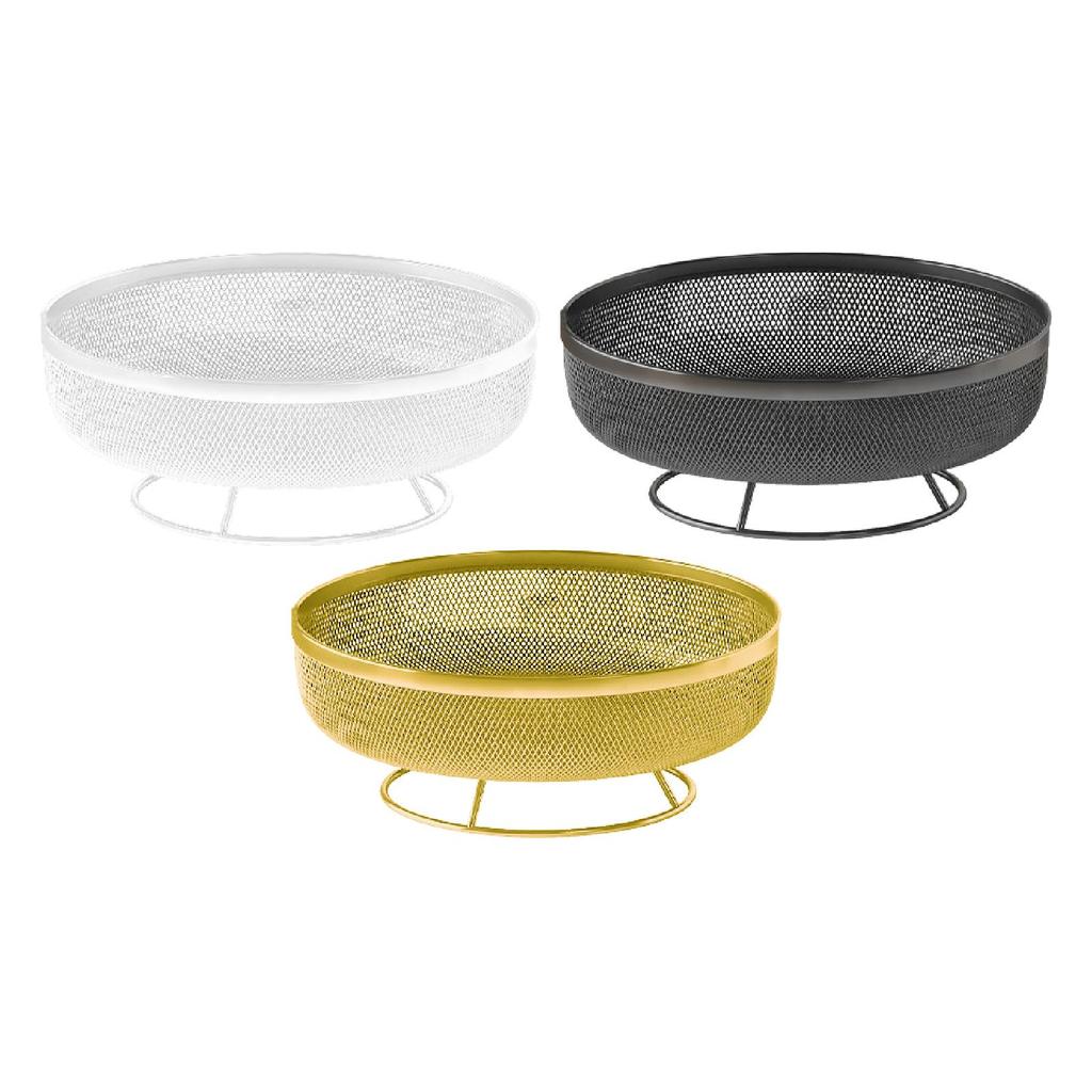 Pedestal Fruit Bowl Snack Container Iron Wire for Kitchen Counter 20x20x9.5cm Convenient Home Decor Organizer Serving Tray
