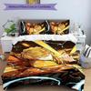 3pcs Agatsuma Zenitsu (3) Design Cover Set - HD Printed Bedding with 1 Cover and 2 Pillowcases - Perfect for Home and Dorm Decor