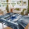 Crystal Velvet Square Rug Custom NameDallas Cowboys Pattern Non Slip Home Floor Decor Rug