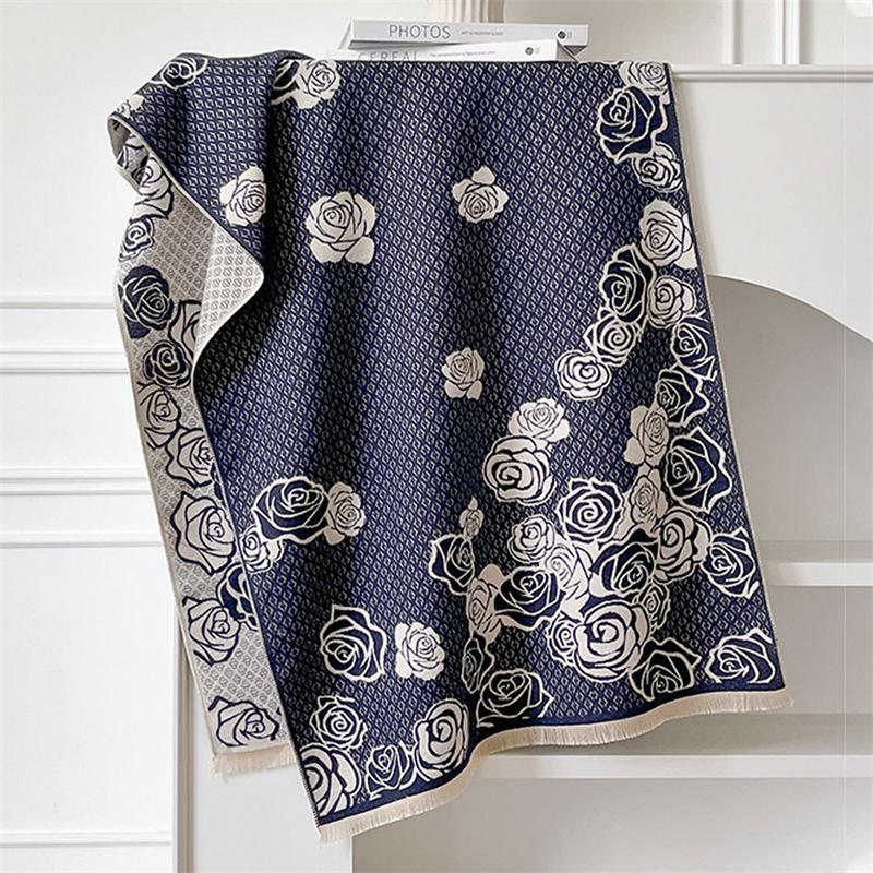 Winter Cashmere Scarf for Women Luxury Warm Shawl Comfortable Windproof Cape Pashmina Handerchief Designer Female Scrarf