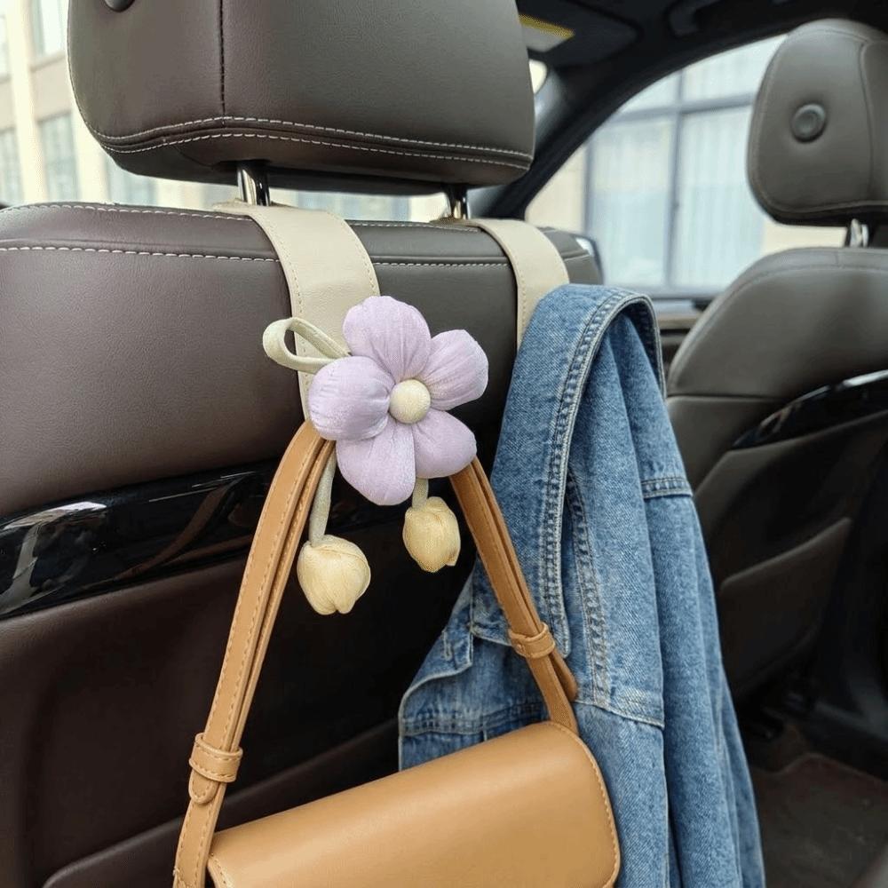 Leather Car Back Seat Hooks Portable Automotive Storage Hanger Car Hanging Hook Family Car