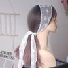 Soft Wrap Sweet Bow Headband Adjustable Ribbon Hair Strap Hair Accessories Lace Hair Scarf  Beach