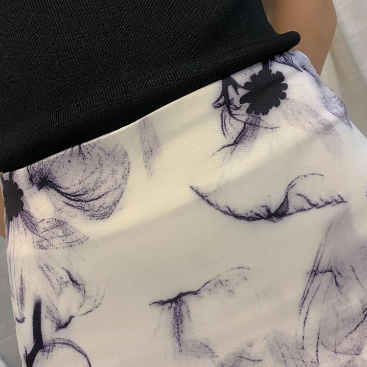 Летняя элегантная юбка-карандаш с мультяшным принтом, женская облегающая юбка до колена с высокой талией, женская