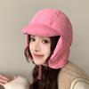 Women Autumn Winter Warm Thicken Ear Protector Hat Cold Outdoor Windproof Bomber Cap Sweet Cute Lei Feng Hats