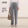 LESS Женские повседневные брюки прямого кроя из 100% шерсти