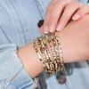 Fashion Elegant Jewelry Multilayer Bangles Wide Wrap Bracelet Leopard Leather Bracelets Wrist Bands
