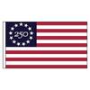 Флаг США 250-летия 3x5 футов Флаг Америки 250 лет с латунными люверсами Памятное знамя Наружный патриотический декор для двора
