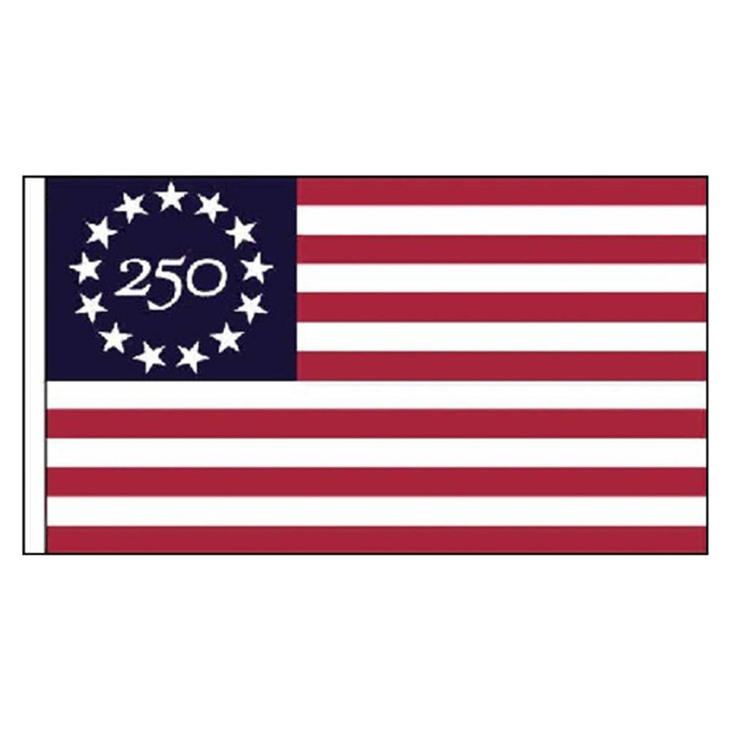 Флаг США 250-летия 3x5 футов Флаг Америки 250 лет с латунными люверсами Памятное знамя Наружный патриотический декор для двора