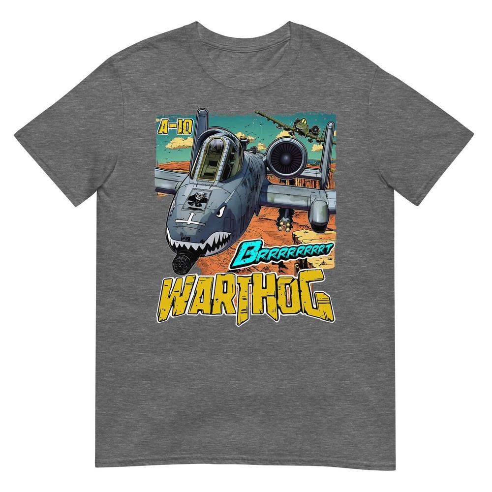 A10 Warthog Jet Airplane Brrrt Funny Comic Graphic TShirt