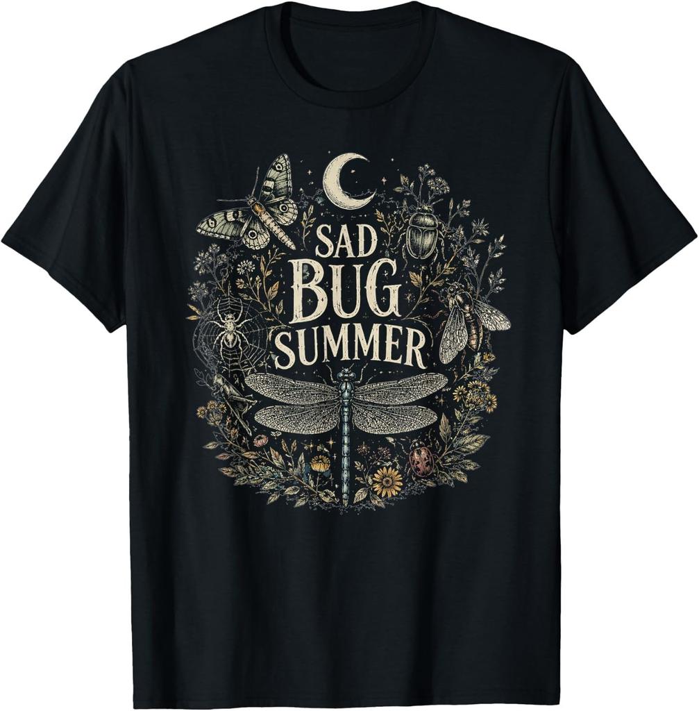 Sad Bug Summer Vintage Goth Insect Last of The Bugs T-Shirt