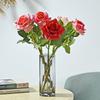 Moisturizing And Moisturizing Feel Rose Single Simulated Big-Horned Rose Wedding Living Room Ornament Decorative Flower Artificial Flower Fake Flower