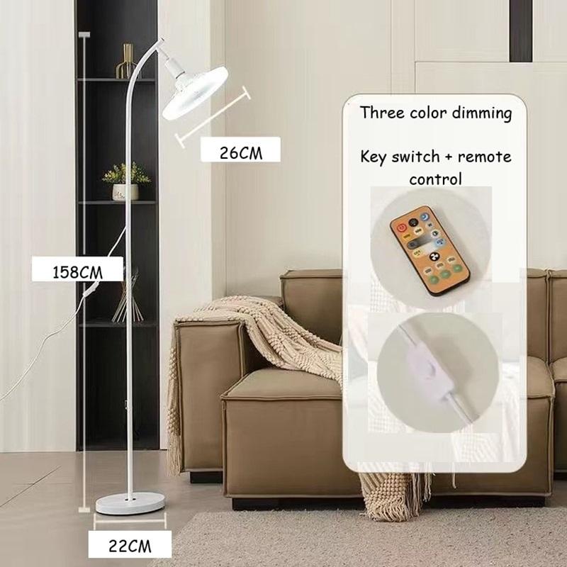 Modern Simple Floor Lamp Iron LED Standing Lamp Floor Standing Fan For Living Room Office Reading Bedroom Study Decor Lighting