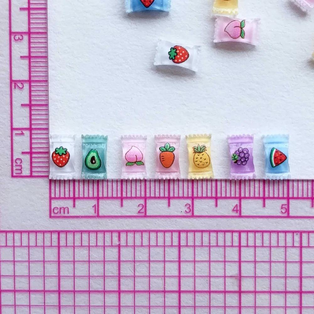 20 шт. Миниатюрные разноцветные конфеты для кукольного домика Миниатюрная еда для рукоделия Крошечная смола для кухни кукольного домика Микроландшафтный декор