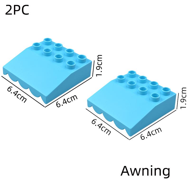 Большие Строительные Блоки Дом Аксессуары Части Крыша Окно Стена Строительство Собирать Кирпичи Образовательные Игрушки Для Детей Подарок