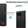 LC.IMEEKE For Google Pixel 9a Case Carbon Fiber Texture Phone Cover Stand Card Holder