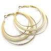 [L7622] - Gold 'Choreography' Hoop Earrings Ø 55 Mm