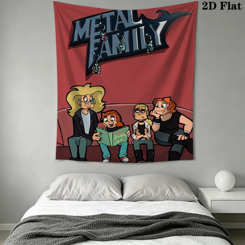 Metal Family Pattern Home Decor Tapestry, Wall Hanging, Decorative RV Wall Cloth.DGT0925396