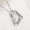 New 2022 Heart Necklace Series for Women Luxury Silver Color Chain Pendant Necklace with CZ Wedding Trend Eternity Jewelry